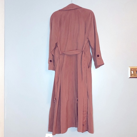 TOWNE from London Fog Trench Coat Dusty Rose Size 8 - Picture 2 of 8